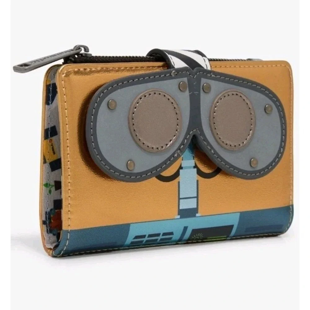 NWT‎ Loungefly Disney Pixar WALL-E Metallic WALL-E Figural Backpack & WALLET!